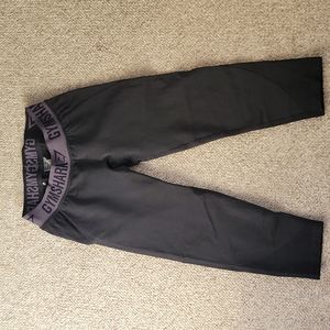 Gymshark Flex Cropped Leggings - Black Marl/Charcoal